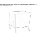 Fabric lounge chair with armrests Alpuente