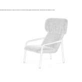 Wing fabric armchair with armrests Issoire