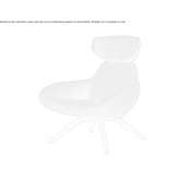 Fabric armchair with ash base Montorio
