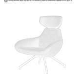 Fabric armchair with steel base Montorio