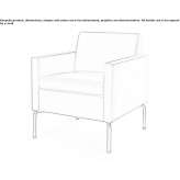 Upholstered armchair with armrests Grasse