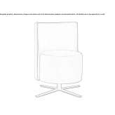 Swivel fabric armchair with a 4-star base Aying