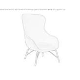 Bergere textile armchair with armrests Altmelon