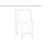 Fabric armchair Aying