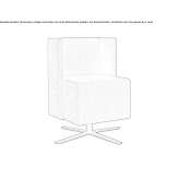Swivel fabric armchair with a 4-star base Aying