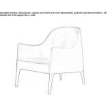 Leather armchair with armrests Colakli