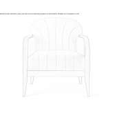 Upholstered armchair with armrests Stanghe