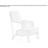 Bergere armchair with armrests Vieques
