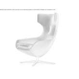 Swivel fabric armchair with a 4-star base Bucium