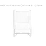 Fabric armchair with high backrest Brdovec