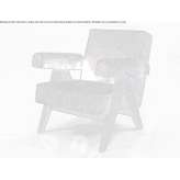 Fabric armchair with armrests Cunha