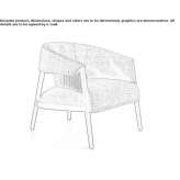 Upholstered armchair with armrests Sortland