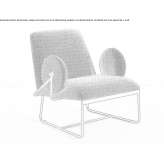 Fabric armchair based on a sled with armrests Calatele