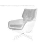 Swivel fabric armchair with a 4-star base Bushnell