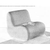 Fabric armchair Guipel