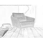 Fabric armchair with armrests Itati