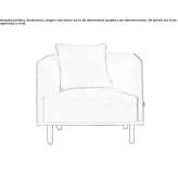 Fabric armchair with armrests Worksop