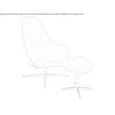 Swivel armchair with 4-star base and armrests Cotumba