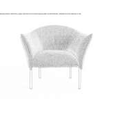 Fabric armchair with armrests Bukowiec