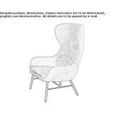 Bergere fabric armchair Heer