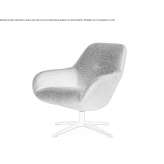 Swivel fabric armchair with a 4-star base Viveros