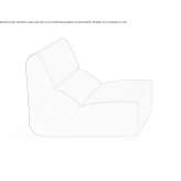 Modular fabric armchair Neviglie