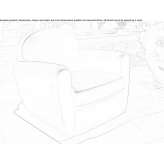 Leather club armchair with armrests Soloco