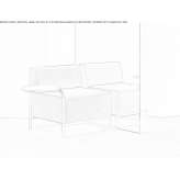 Modular sectional armchair with integrated magazine rack Polperro