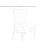Fabric armchair with high backrest Natoye