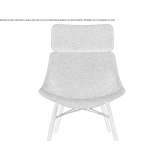 Fabric upholstered armchair with armrests Lledrod