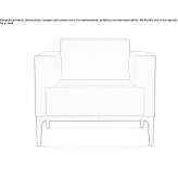 Fabric armchair with armrests Appel