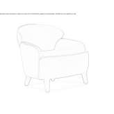 Fabric upholstered armchair with armrests Kingman