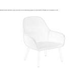 Fabric armchair with armrests Heer