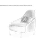 Leather armchair with armrests Zapotan