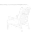 Fabric upholstered armchair with high backrest Sipi