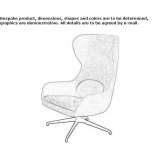 Bergere fabric armchair Heer