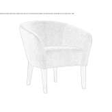 Upholstered armchair with armrests Amougies