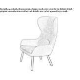 Bergere fabric armchair Heer