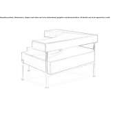 Corner modular leather armchair Gimry