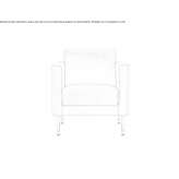 Leather armchair with armrests Blejesti