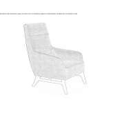 Fabric upholstered armchair with headrest Vranesti