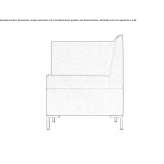 Corner sectional armchair in fabric Pianura