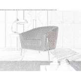 Fabric armchair with armrests Ampass