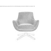 Fotel obrotowy z 4-ramienną podstawą z podłokietnikami Formello