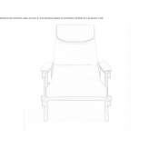 Leather armchair with headrest Rioz