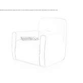 Leather upholstered armchair Eksel
