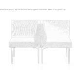 Corner armchair made of fabric Beade