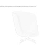 Swivel fabric armchair with high backrest on trestles Hammar