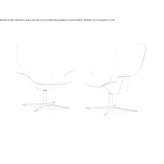 Swivel leather armchair Doftana