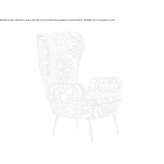 Wing fabric armchair Lonigo